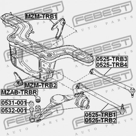 Bară Spate Stânga Sus Mazda Omăgial Cz 2001-2011 Usa Ec01-28-650d