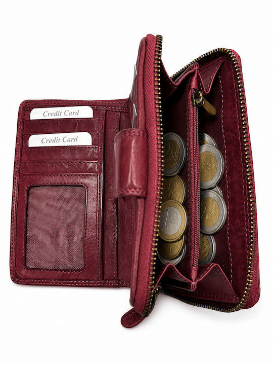 Leder Damenbrieftasche Lila