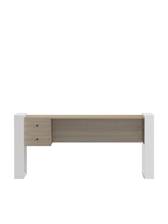 Birou din lemn bej 160x60x73cm