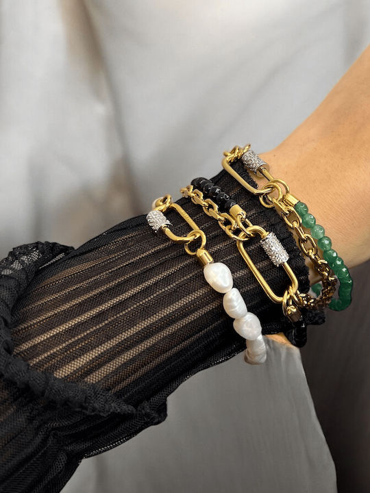 Rebecca Women's Bracelet made of Steel Gold Plated
