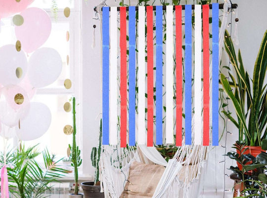 Dekoratives Crepe-Papier In Rollen Streamers 3 Farben 6 Rollen 4,5cm x 25m