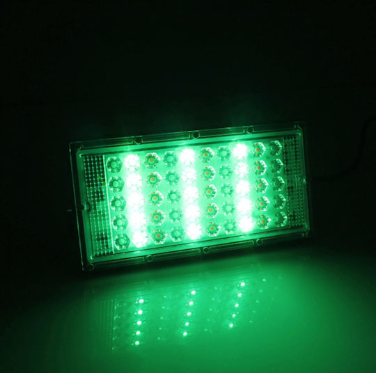 Super Slim Waterproof LED Floodlight 50W RGB with Remote Control IP66