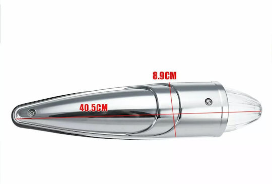 Φως Οροφής Led Smd Τύπου Πυραυλάκι Χρωμίου Φορτηγά 12v 24v Λευκό 40.5cm X 8.9cm
