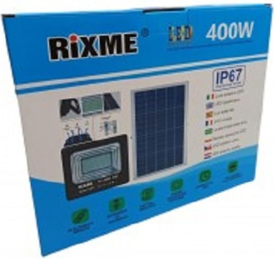 Rixme Ηλιακός Προβολέας LED 400W με Τηλεχειριστήριο