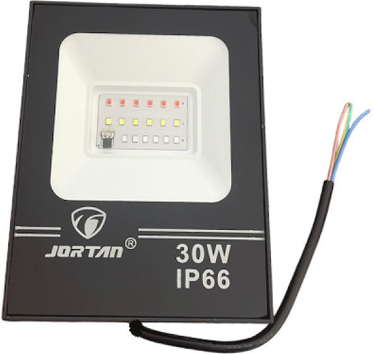 Jortan Wasserdicht Wasserdicht LED Flutlicht 30W RGB mit Fernbedienung IP66
