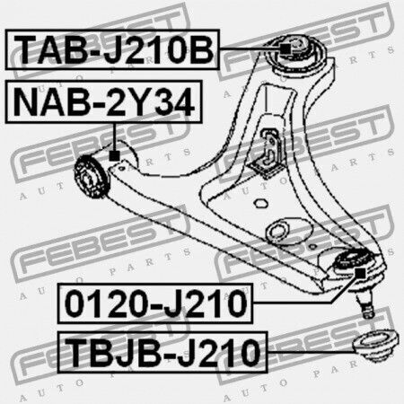 Lower Ball Joint Daihatsu Terios J2 All 05> Febest 0120j210-4674