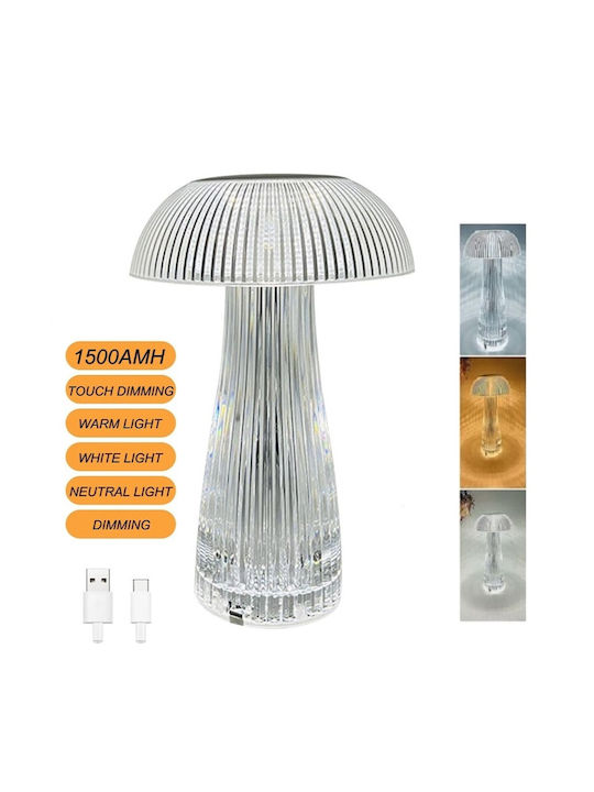 Touch 3 Colors Lighting Crystal Light Decorative Lamp Transparent