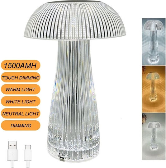 Touch 3 Colors Lighting Crystal Light Decorative Lamp Transparent