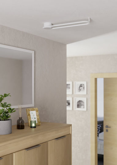 Eglo Ceiling Mount Light 50cm White with Integrated LED