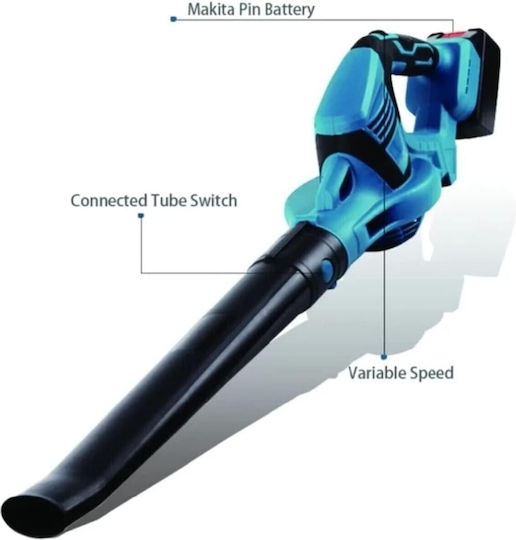 Blower Handheld 88V with 2 Batteries 4Ah & Maximum Air Speed 250km/h