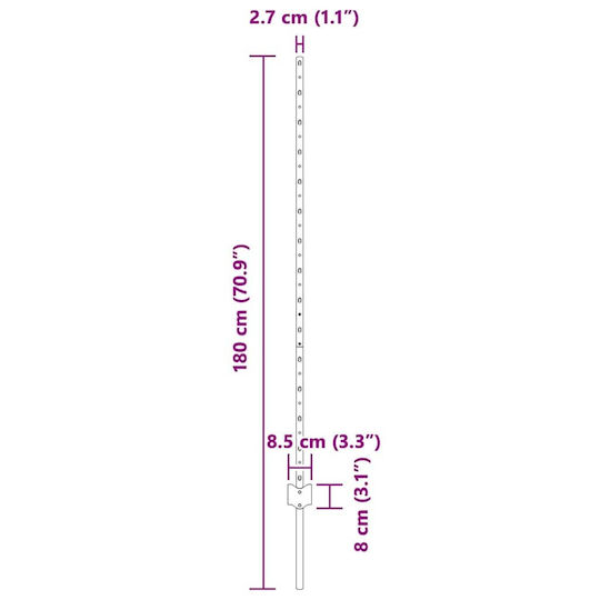 vidaXL Clip de fixare pentru Împrejmuire Grădină din Oțel 140buc 44buc Gray