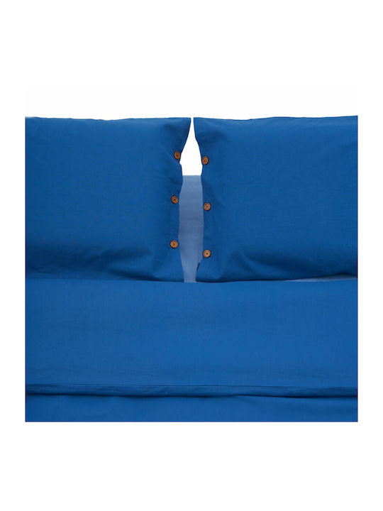 Heinner Double Bed Sheet Set 200x220cm Blue (4 Pieces)