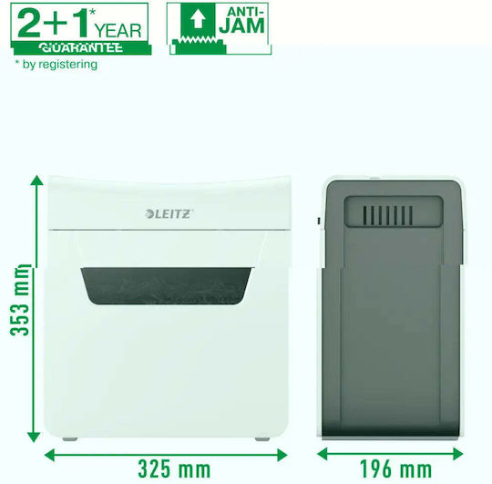 Leitz Aktenvernichter IQ Protect 3M Querschnitt 3 Blätter mit Behälterkapazität 10lt