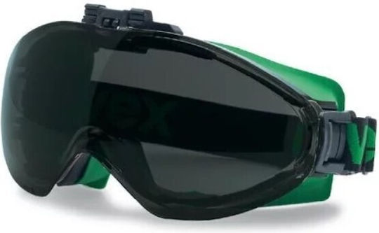 Uvex Ultrasonic Flip-up Safety Welding Goggles Clear Lens Excellence + Grey Lens Welding Shade 5 Infradur Plus Rubber Strap
