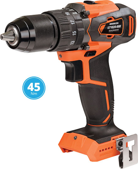 Krausmann Krausmann Akkubetriebene Werkzeugsets Bohrer & Schlagschraubendreher Brushless 20V mit 2 Batterien 2Ah und Tragetasche