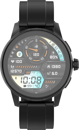 Ldnio SW05 46mm Smartwatch mit Herzfrequenzsensoren (Schwarz)