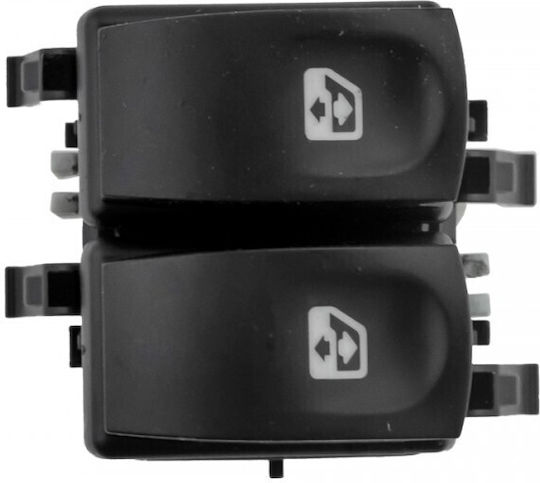 NTY Διακόπτης Παραθύρων Αυτοκινήτου για Renault Clio / Symbol / Modus / Twingo Μαύρο