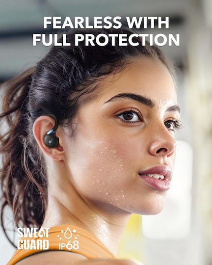 Soundcore by Anker Sport X20 In-Ear Bluetooth-Freisprecheinrichtung Kopfhörer mit Schweißresistenz und Ladeetui Schwarz