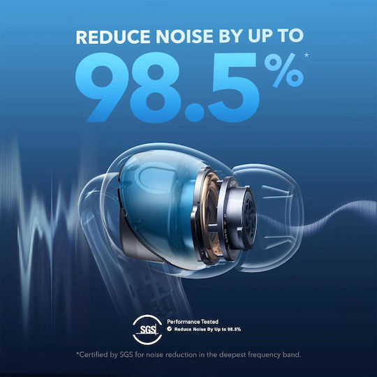 Soundcore by Anker Liberty 4 NC In-ear Bluetooth Handsfree Căști cu Rezistență la Transpirație și Carcasă de Încărcare Alb
