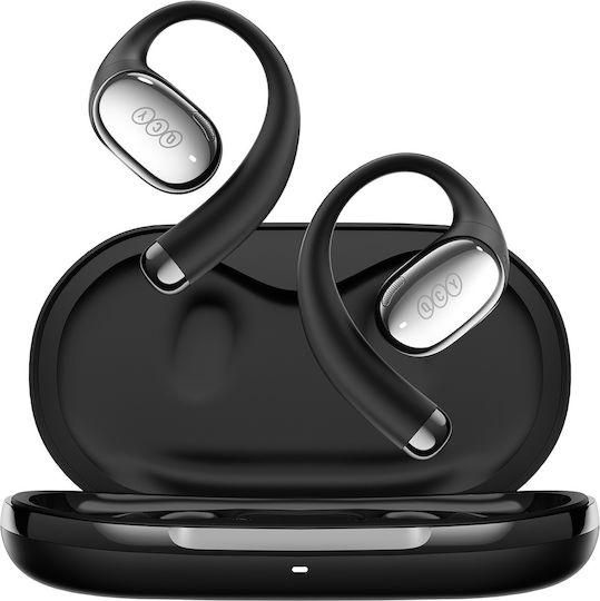 QCY Crossky R70 Open Ear Bluetooth Handsfree Earphones with Sweat Resistance and Charging Case Black