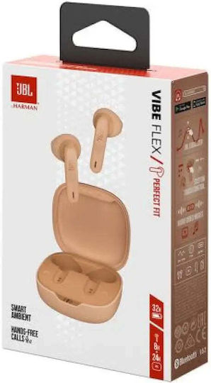 JBL Vibe Flex In-ear Bluetooth Handsfree Earphones with Charging Case Beige