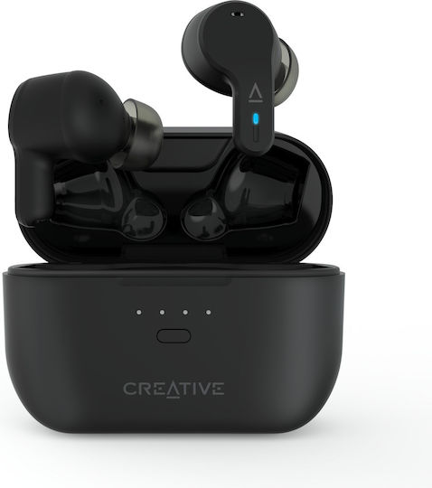 Creative Zen Air Pro In-ear Bluetooth Handsfree Ακουστικά με Αντοχή στον Ιδρώτα και Θήκη Φόρτισης Μαύρα