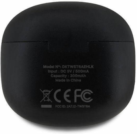 DKNY DKTWST6AEHLK Earbud Bluetooth Handsfree Ακουστικά με Θήκη Φόρτισης Μαύρα