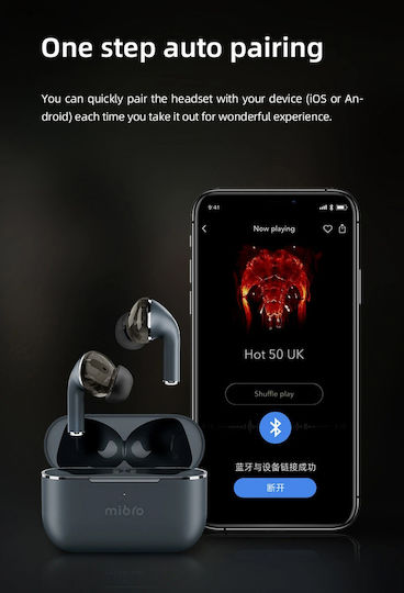 Mibro M1 In-Ear Bluetooth-Freisprecheinrichtung Kopfhörer mit Schweißresistenz und Ladeetui Dark Blue