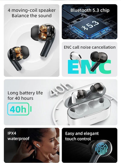 Mibro M1 In-Ear Bluetooth-Freisprecheinrichtung Kopfhörer mit Schweißresistenz und Ladeetui Dark Blue