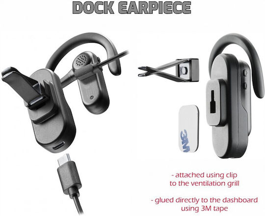 Swissten Dock Earpiece In-ear Bluetooth Handsfree Earphones with Charging Case Black
