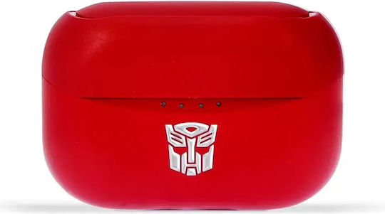 OTL Transformers Autobot In-ear Bluetooth Handsfree Căști cu Carcasă de Încărcare Roșu