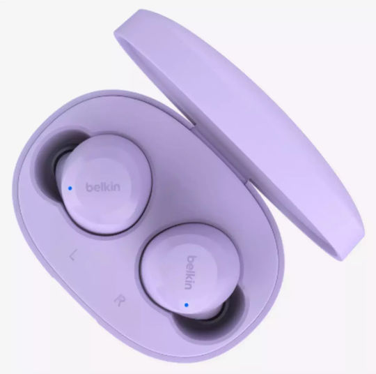 Belkin Soundform Bolt Earbud Bluetooth Handsfree Earphones with Sweat Resistance and Charging Case Lavender