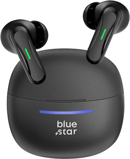 Blue Star BK44 In-ear Bluetooth Handsfree Earphones with Charging Case Black