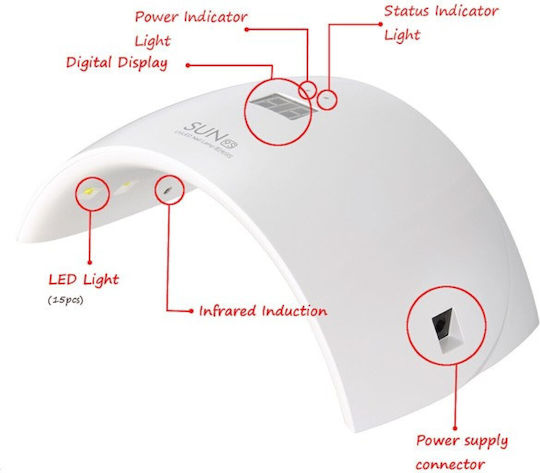Sun 9s Professional Nail Lamp 24w With Display OEM