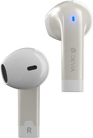 Devia TWS-M3 Earbud Bluetooth Handsfree Ακουστικά με Θήκη Φόρτισης Λευκά