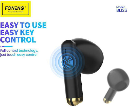 Foneng BL126 Earbud Bluetooth Handsfree Căști cu Carcasă de Încărcare Alb