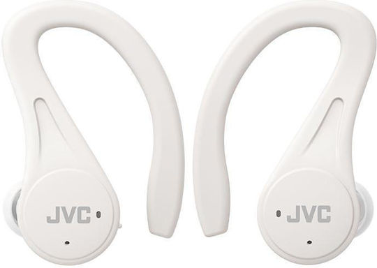 JVC HA-EC25T In-ear Bluetooth Handsfree Ακουστικά με Αντοχή στον Ιδρώτα και Θήκη Φόρτισης Λευκά