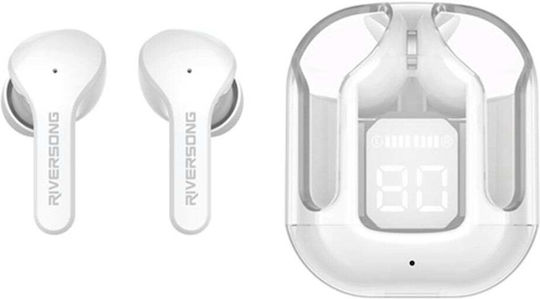 Riversong Airfly M2 In ear Bluetooth хендсфри Слушалки с Кутийка за Зареждане Бял