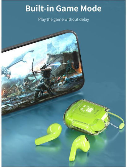 Devia M6 EM406 In-ear Bluetooth Handsfree Ακουστικά με Θήκη Φόρτισης Πράσινα
