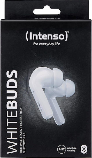 Intenso T302A In-ear Bluetooth Handsfree Ακουστικά με Θήκη Φόρτισης Λευκά