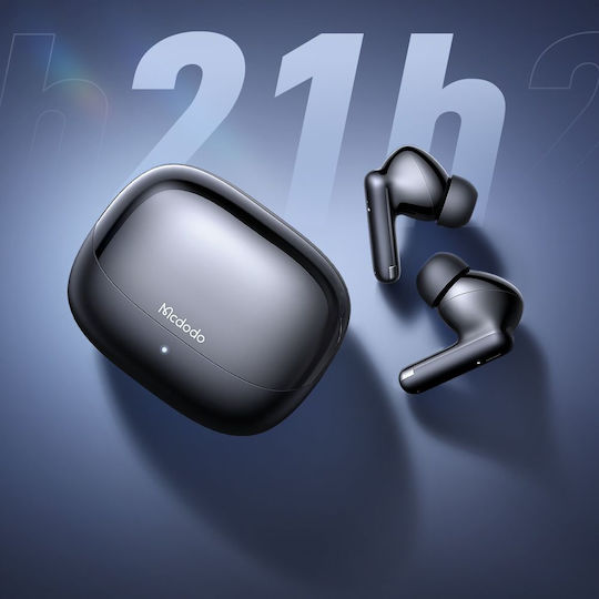 Mcdodo HP-004 In-ear Bluetooth Handsfree Ακουστικά με Αντοχή στον Ιδρώτα και Θήκη Φόρτισης Μαύρα