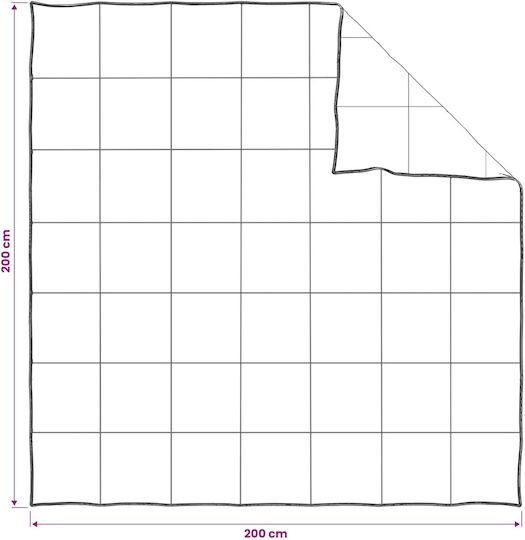 vidaXL Παπλωματοθήκη Ξενοδοχείου Polycotton 200x200εκ.