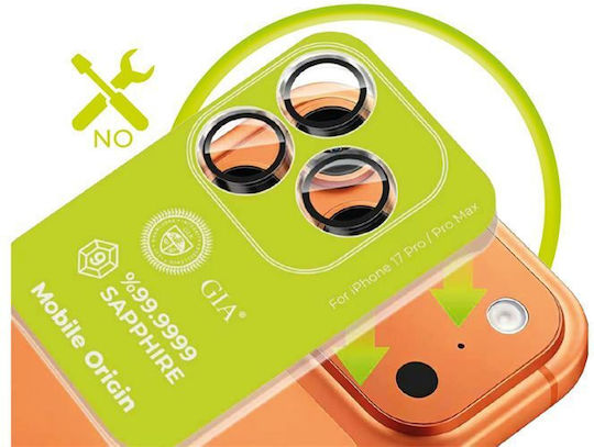 Mobile Origin Sapphire Lens Guards Camera Glass Protection Compatible Iphone 17 Pro 17 Pro Max Clear