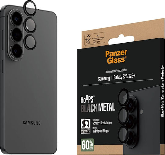 PanzerGlass Hoops Προστασία Κάμερας Tempered Glass Μαύρο για το Samsung Galaxy S26 / S26+