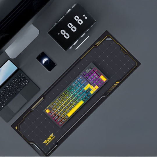 Armaggeddon MM-98S Ασύρματο Οπτικό Gaming Πληκτρολόγιο με RGB φωτισμό (Αγγλικό US) Κίτρινο
