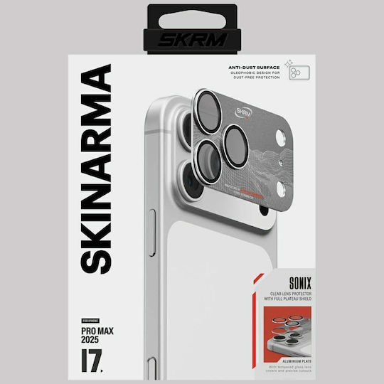 Skinarma Προστασία Κάμερας Tempered Glass Ασημί για το iPhone 17 Pro Max