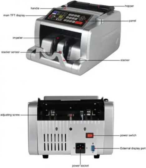 Money Counter with Mixed Counting Capability and Speed 1000 Banknotes per Minute 9709
