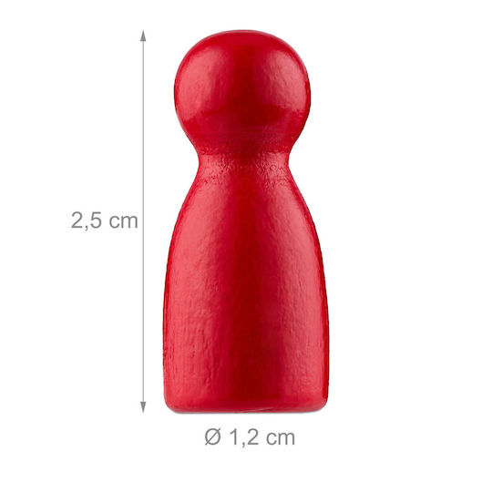 Set 160 piese de joc din lemn multicolore 2.5x1.2cm