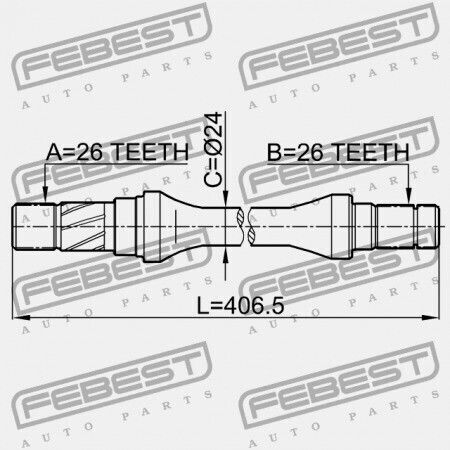Febest Transmission Shafts for Mazda 626