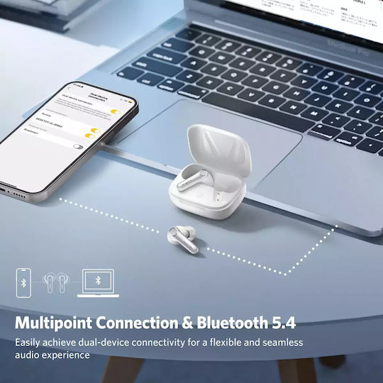 Earfun Air Pro 4 In-ear Bluetooth Handsfree Earphones with Sweat Resistance and Charging Case White